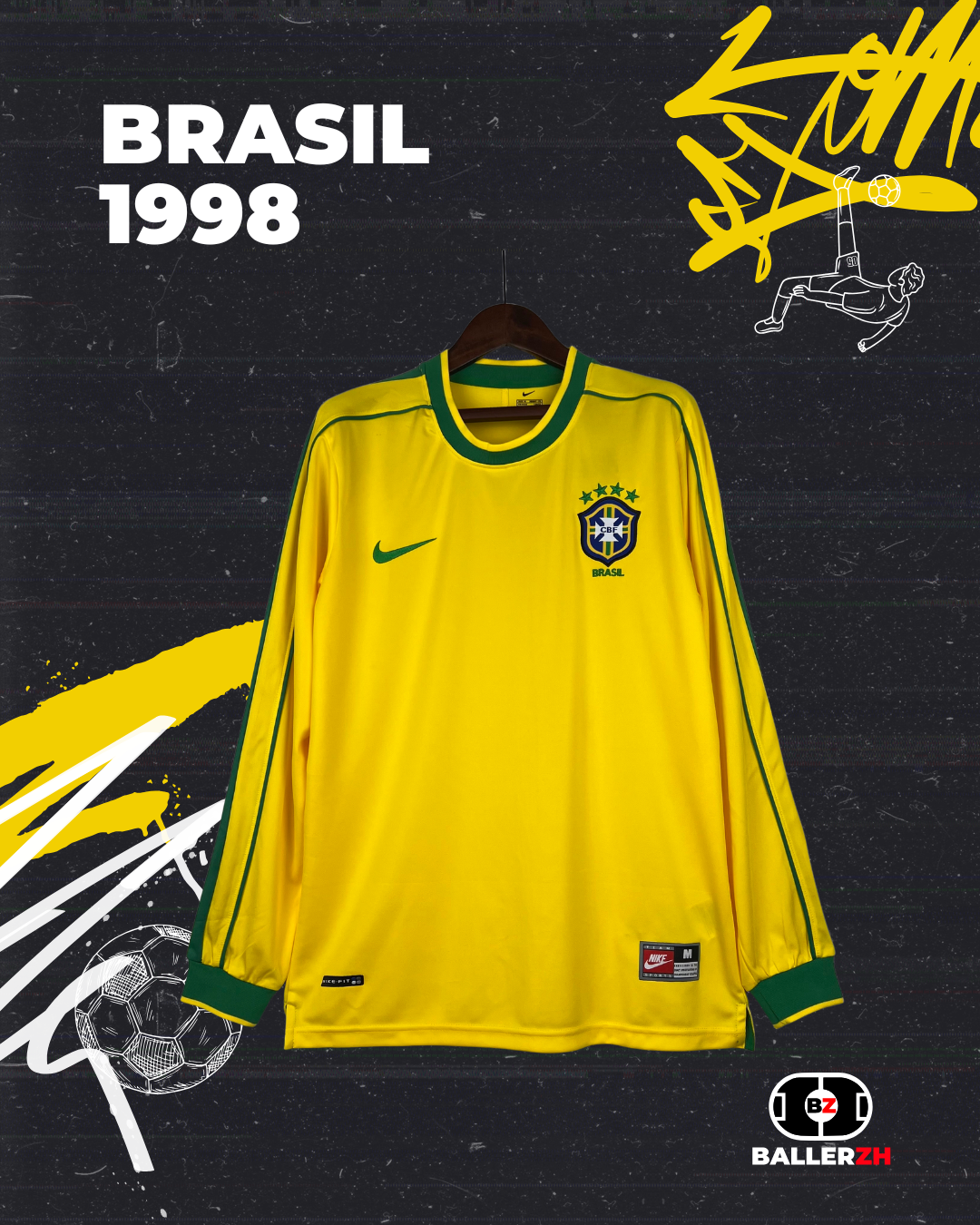 BRAZIL - Home 1998 (long sleeve)