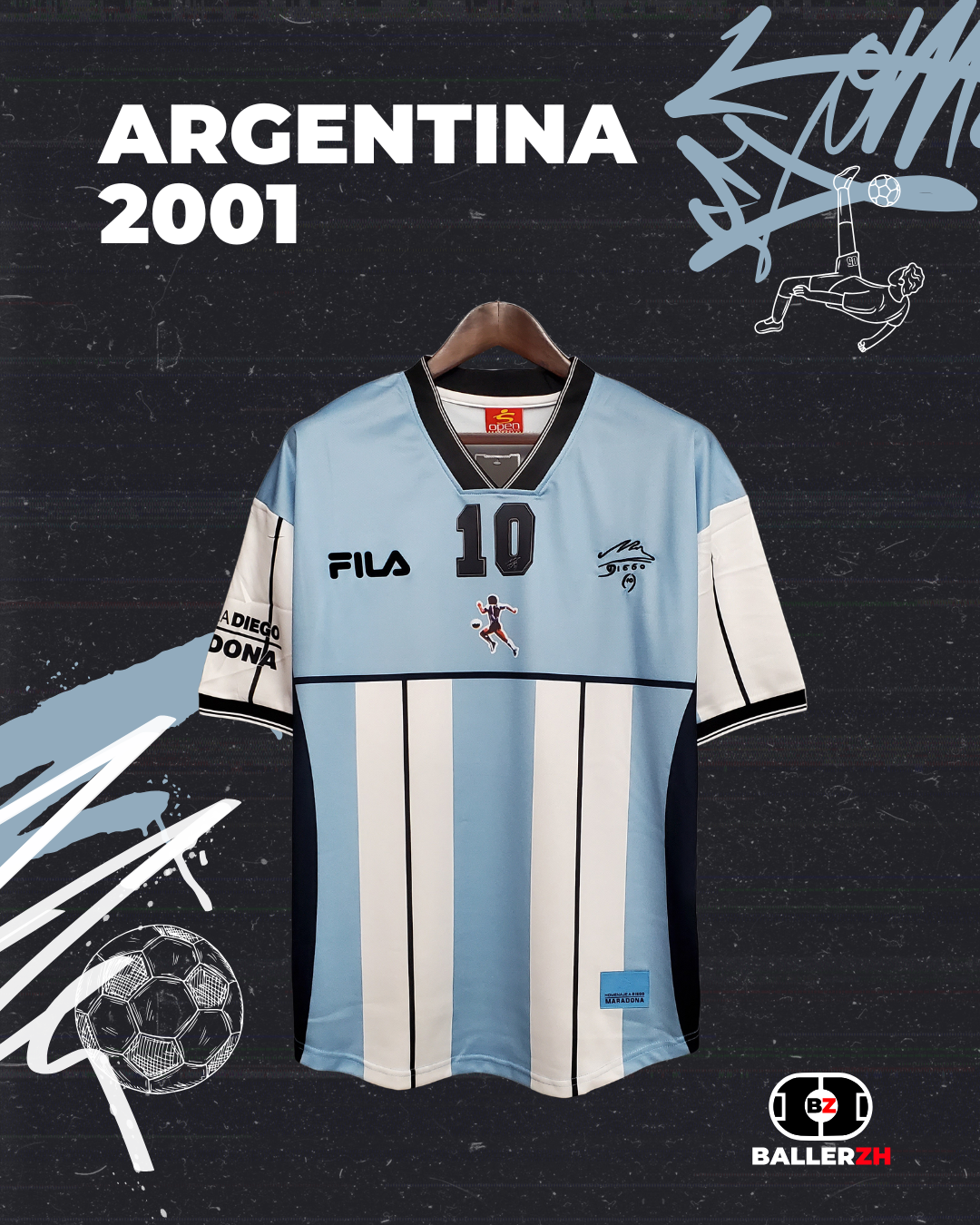 ARGENTINA - 2001 (Maradona #10)