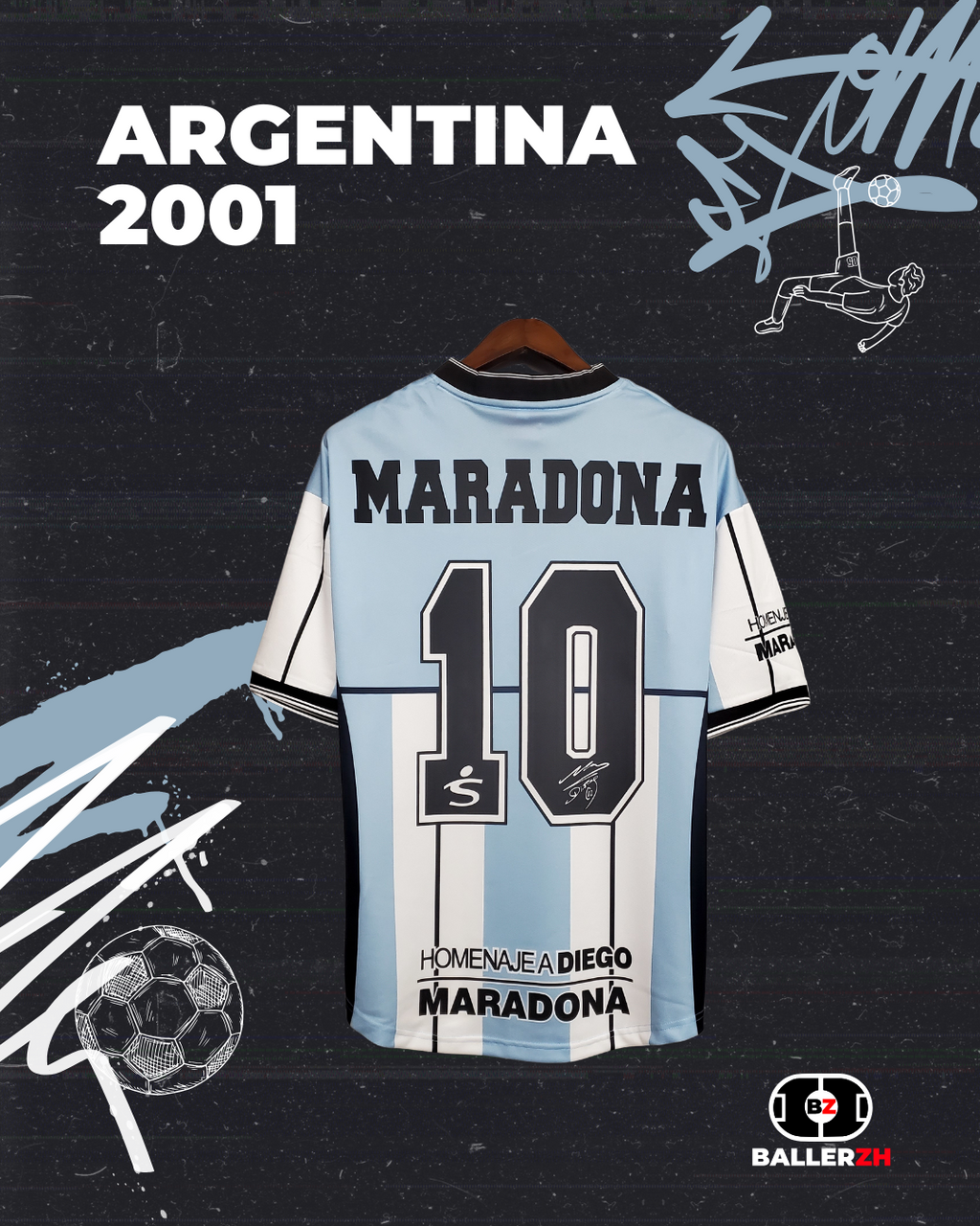 ARGENTINA - 2001 (Maradona #10)