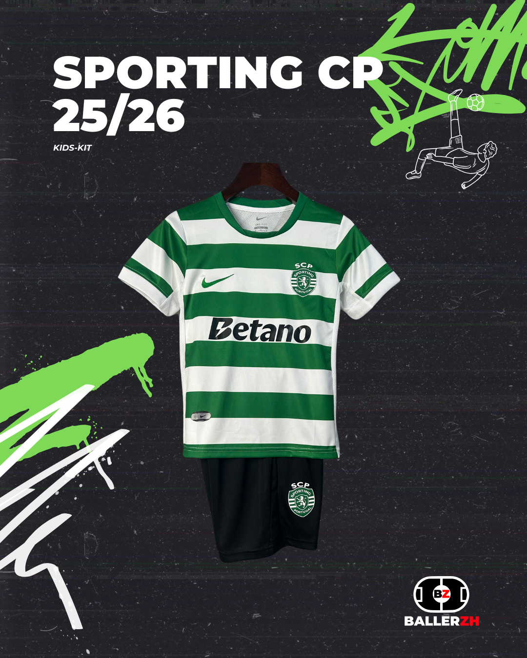 SPORTING CP - Home 25/26 (Kids-Kit)