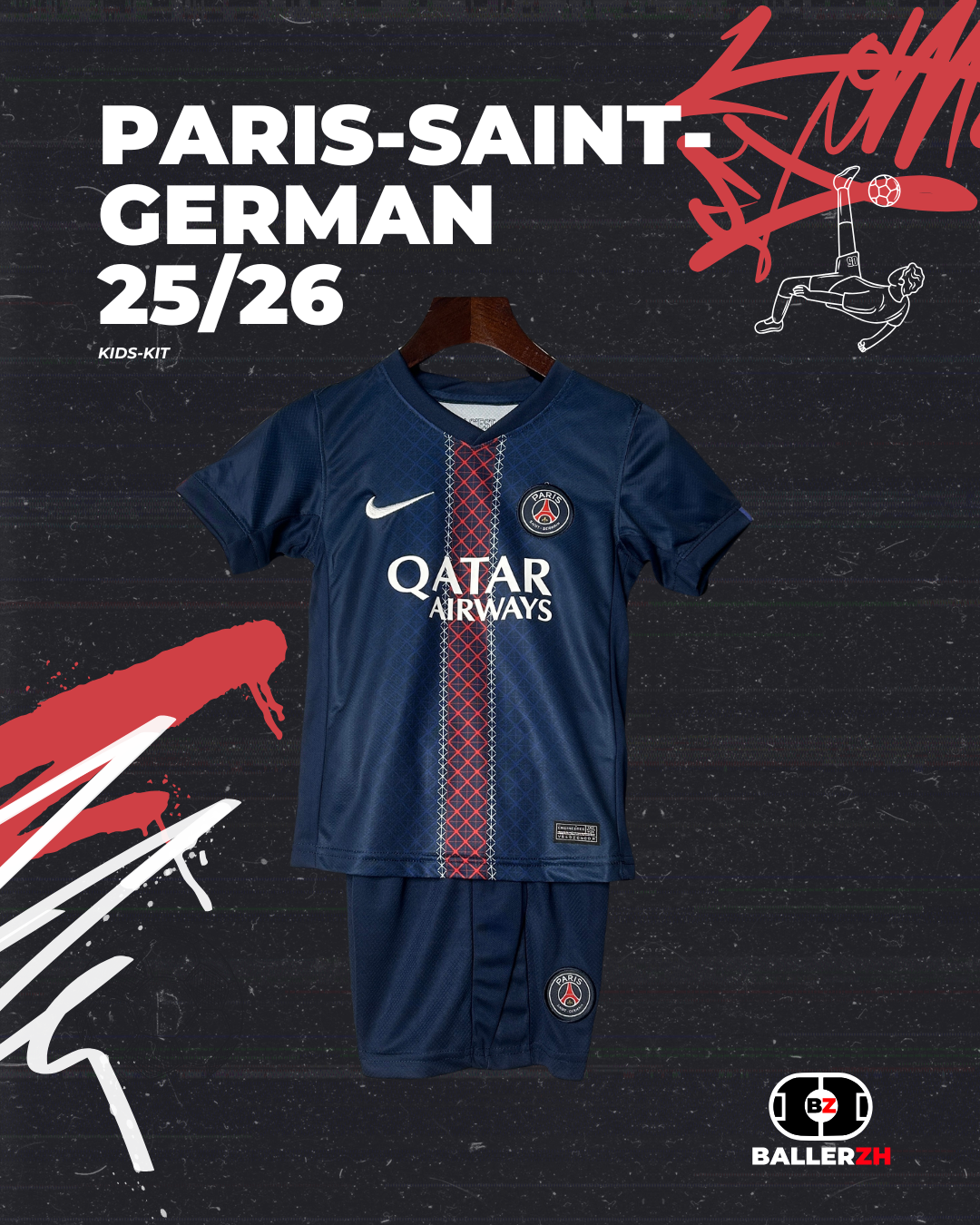 PARIS-SAINT-GERMAN - Home 25/26 (Kids-Kit)